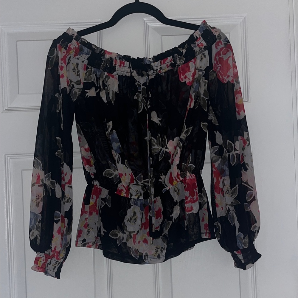 White House Black Market black floral top.